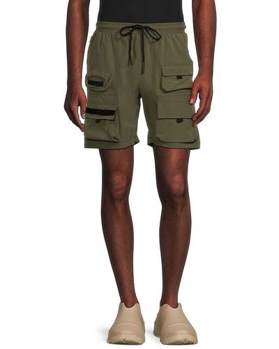 American Stitch Tactical Drawstring Cargo Shorts - Green