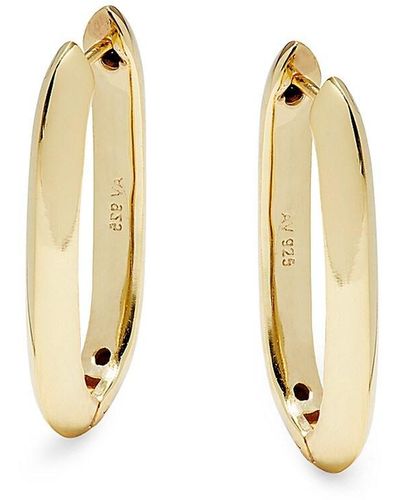 Argento Vivo 18k Goldplated Sterling Silver Huggie Earrings - Natural