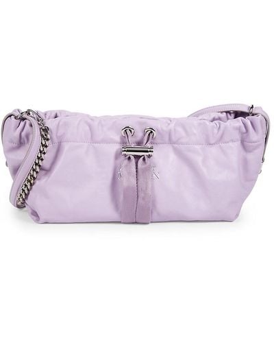 Alexander McQueen Bundle Leather Shoulder Bag - Purple