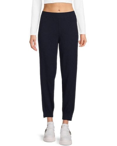 Stella McCartney Incrusted Cashmere & Virgin Wool Lace Cropped Trousers - Blue