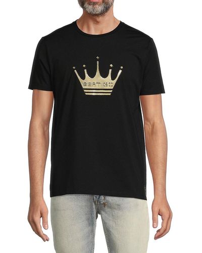 Bertigo Crown Rhinestone T Shirt - Black