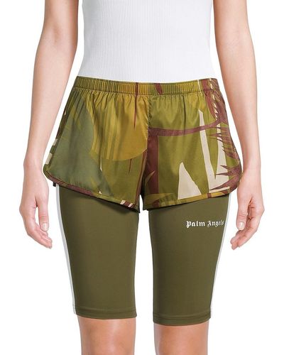 Palm Angels Jungle Utility Double Shorts - Green