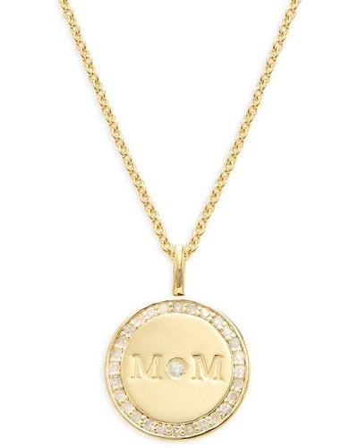 Saks Fifth Avenue 14K & 0.25 Tcw Diamond Pendant Necklace - Metallic