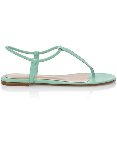 Gianvito Rossi Leather Thong Flat Sandals - Green