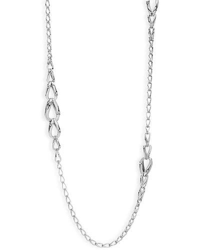 John Hardy Bamboo Sterling Link Necklace - White