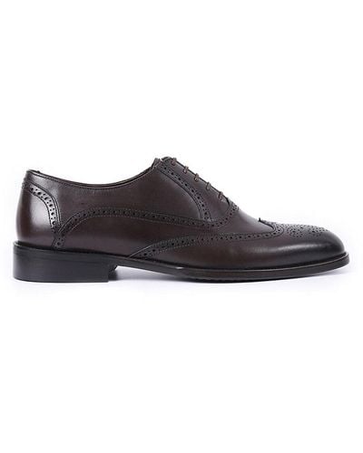 VELLAPAIS Anderson Wingtip Leather Oxford Brogues - Brown
