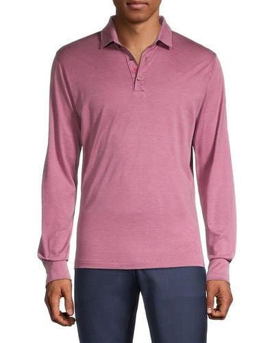 Isaia Silk-blend Polo - Pink