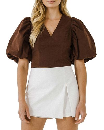 Brown Endless Rose Tops for Women | Lyst