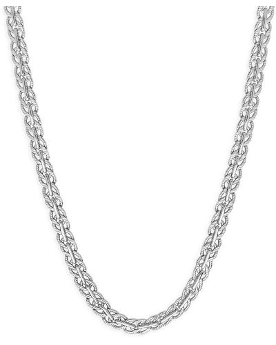 Sterling Forever 14K Goldplated 16" Hammered Curb Chain Necklace - Metallic