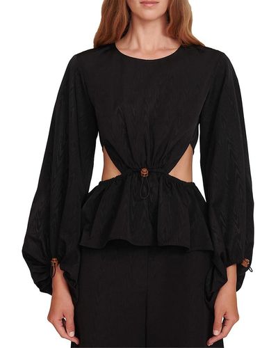 STAUD Ivy Cut Out Top - Black