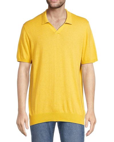 Good Man Brand Good Brand 'Standard Fit Linen Blend Sweater Polo - Yellow