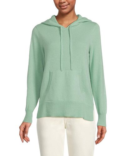 Saks Fifth Avenue Saks Fifth Avenue 100% Cashmere Hoodie - Green
