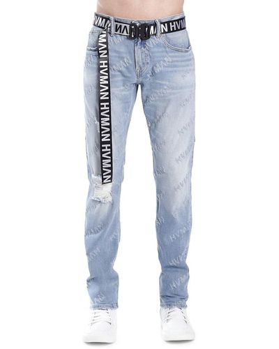 HVMAN Strat Low Rise Super Skinny Jeans - Blue