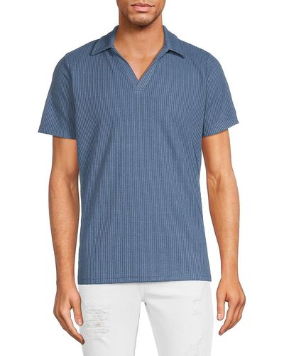 Ocean Current Textured Polo - Blue