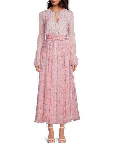 Giambattista Valli Floral Silk Maxi Dress - Pink