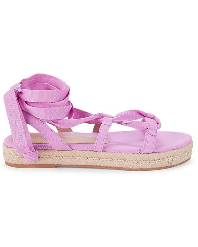 Stuart Weitzman Espadrille Platform Sandals - Pink