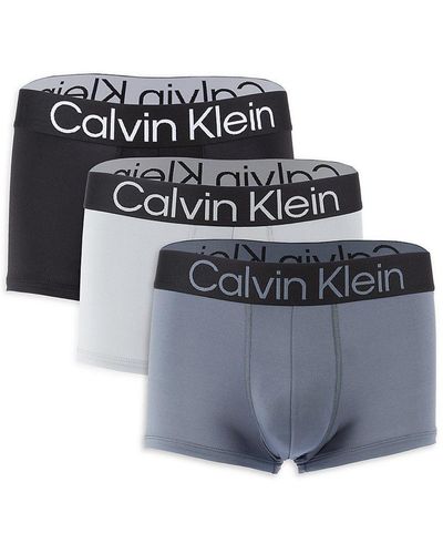 Calvin Klein 3-pack Logo Boxer Trunks Set - Gray