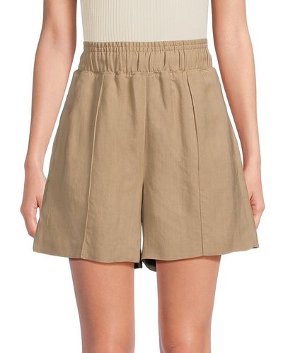 Brunello Cucinelli Linen Blend Shorts - Natural