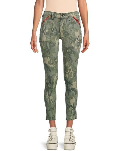 Etienne Marcel Camo High Rise Skinny Jeans - Green