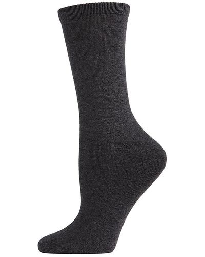 Natori Cashmere Blend Crew Socks - Black