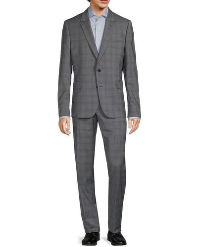 Paul Smith Tailored Fit Checked Suit - Gray