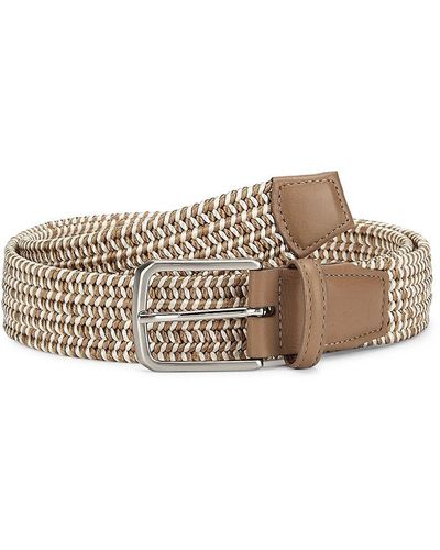 Saks Fifth Avenue Collection Woven Rayon Belt - Natural
