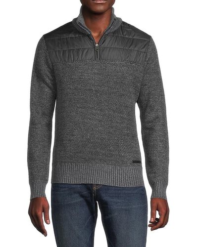 Buffalo David Bitton Walker Zip Up Sweater - Grey