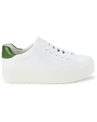 Vince Benfield Leather Trainers - White