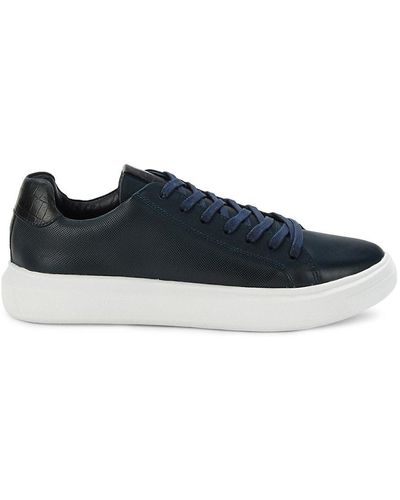 Saks Fifth Avenue Saks Fifth Avenue Mixed-media Sneakers - Blue