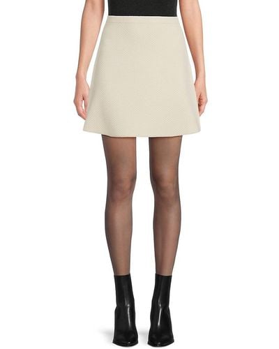 Theory Teslia Quilted Mini Skirt - Natural