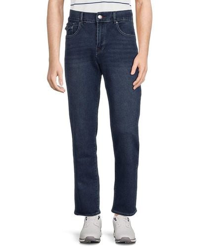 True Religion Geno Relaxed Slim Fit Mid Rise Jeans - Blue