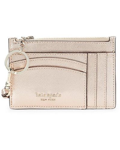 Kate Spade Leather Card Case Lanyard - White