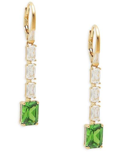 Adriana Orsini Naomi Goldtone & Glass Crystal Drop Earrings - White