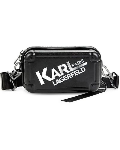 Karl Lagerfeld Logo Crossbody Bag - Black