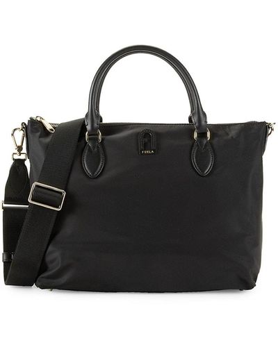 Furla Two-Way Nylon Top Handle Bag - Black