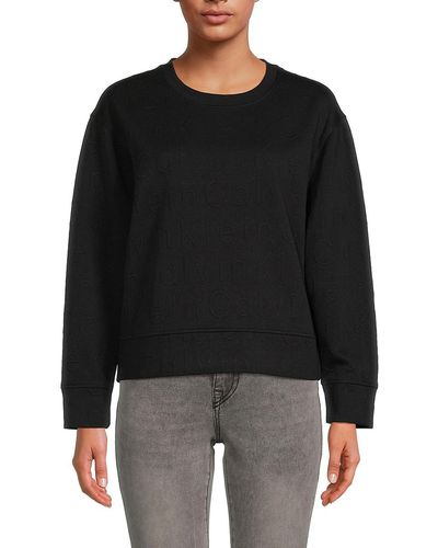Calvin Klein Logo Embroidery Sweatshirt - Black