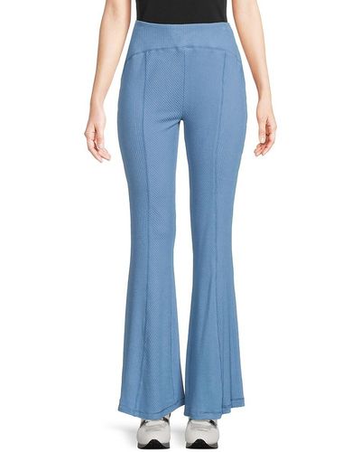 AREA STARS Ribbed Flare Pull On Trousers - Blue