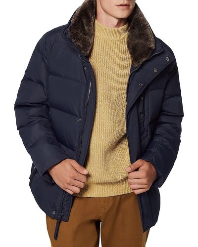 Andrew Marc Horizon Faux Fur-Trimmed Down Puffer Jacket - Multicolor