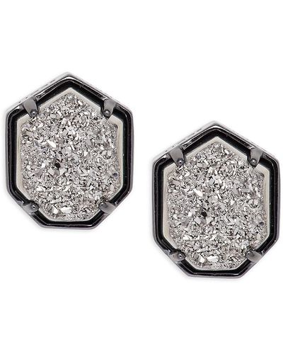 Gunmetal hotsell crystal earrings