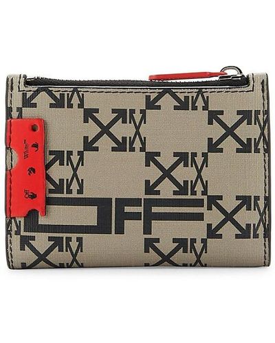 Off-White c/o Virgil Abloh Monogram Leather Card Case - Brown