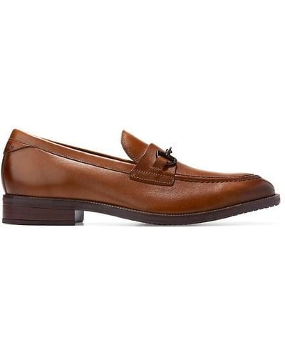 Cole Haan Grand360 Leather Bit Loafers - Brown
