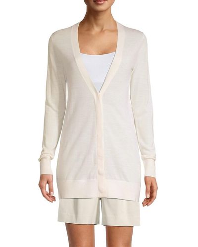 Rebecca Taylor Merino Cardigan Sweater - White