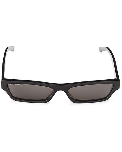 Balenciaga 55mm Rectangle Sunglasses - Black