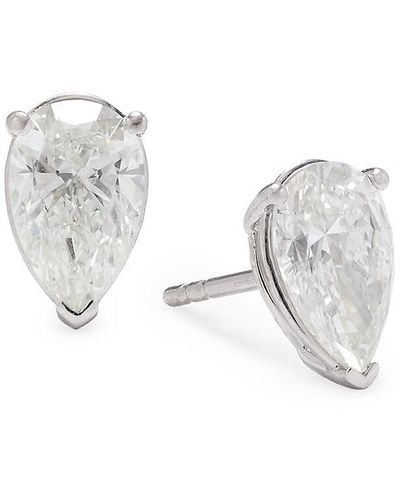 Saks Fifth Avenue 14k White Gold & 2 Tcw Lab Grown Diamond Stud Earrings