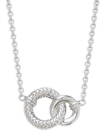Judith Ripka Cavallo Sterling Silver Double-loop Necklace - White