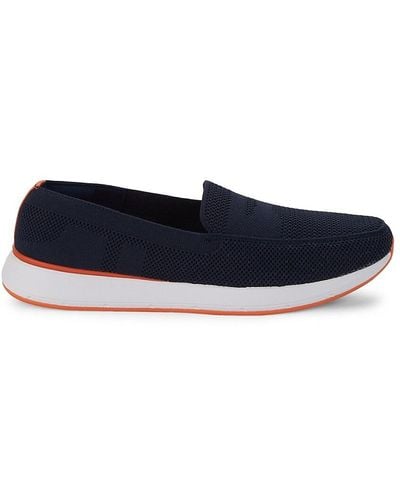Swims Breeze Wave Mesh Penny Loafers - Blue