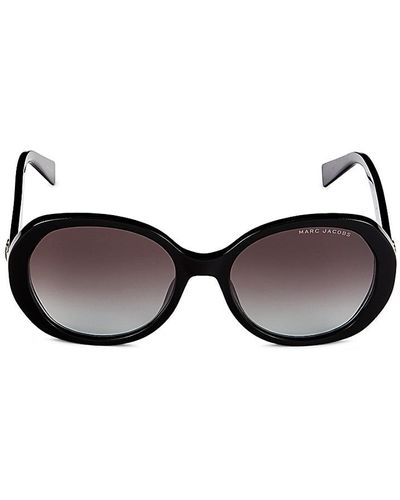 Marc Jacobs 56mm Oval Sunglasses - Brown