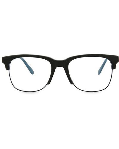 Brioni 52Mm Clubmaster Half Rim Eyeglasses - Blue