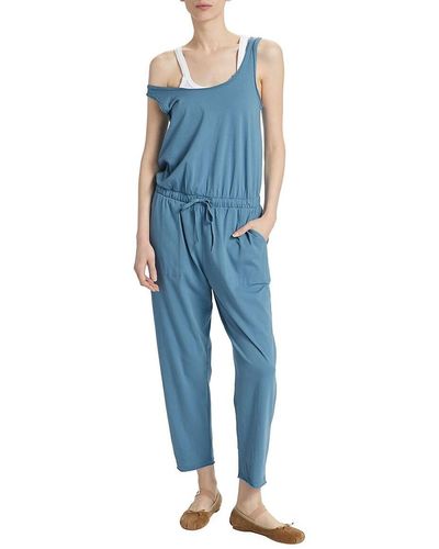 ATM Jersey Cotton Jumpsuit - Blue