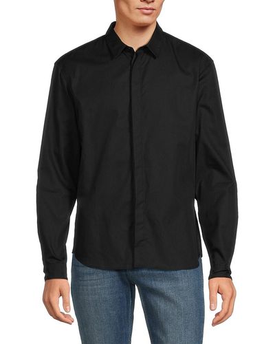 The Kooples Solid Long Sleeve Shirt - Black